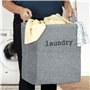 Belle Vous Panier à Linge Pliable en Tissu - Bac Linge Sale 35 L avec Poignées de Transport - Corbeille Linge Sale Portable pour