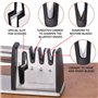 Belle Vous Aiguiseur Couteau de Cuisine Professionnel 4 en 1 - Affuteur Couteau Manuel 4 Niveaux - Diamant, Tungstène, Céramique