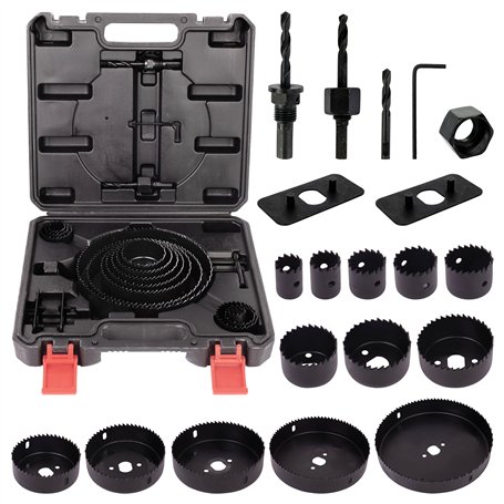 BLOSTM Scie Cloche à Bois et PVC - 21 Pièces Scies Cloches 19mm-152mm