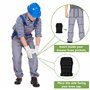 BLOSTM Genouillère Travail de Protection - Paire de Genouillères Professionnelles Flexibles pour Pantalon de Travail, le Sport, 