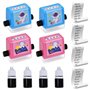 Natuce Lot de 4 Tampon d'apprentissage Mathématiques, Roller Stamp pour Addition Subtraction Multiplication Division de Calcul, 