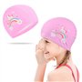 Enfants Bonnet de Natation Bonnet de Bain Élastique Imperméable Bonnet de Piscine Tissu Polyester Souple Bonnet de Bain Bonnets 