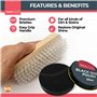 Lot de 2 brosses à chaussures et 3 cirages noirs,Kit de cirage pour chaussures,2 brosses à cirage pour chaussures + 3 cirages po