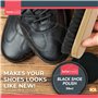Lot de 2 brosses à chaussures et 3 cirages noirs,Kit de cirage pour chaussures,2 brosses à cirage pour chaussures + 3 cirages po