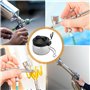 Cozlly Kit de Nettoyage Complet pour Aérographe Comprenant 1 Pot de Nettoyage pour Aérographe avec Support, 5 Brosses de Nettoya