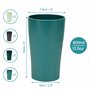 Belle Vous (Lot de 4) Gobelet Plastique Reutilisable - 400 ml Gobelets Réutilisables & Incassables - Verre Plastique Reutilisabl