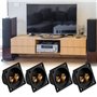 Wisebom Bornier Haut Parleur, 4pcs 2 Voies Bornier Enceinte Accessoires Enceinte Terminal Binding Post pour Subwoofer Box Tower