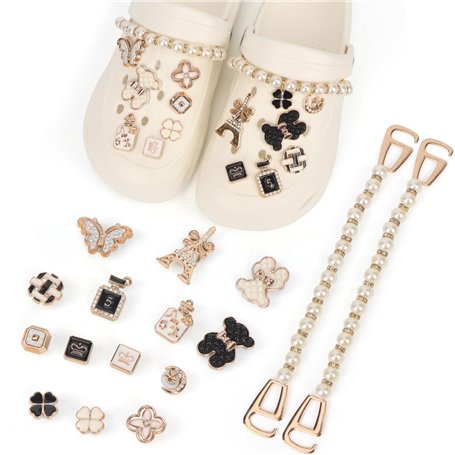 OWill 16PCS Accessoires de Fleur de Chaussure en Strass