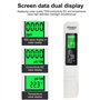 3 en 1 Testeur de Qualité de l'eau, LCD Écran TDS EC Mètre Digital TDS Testeur, Température Mètre, Conductivité et Température M