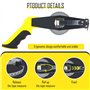 Lunaanda Mètre à Ruban 30m en Acier - Décamètre en Acier avec Poignée Ergonomique pour Mesures Précises des Grandes Surfaces - O