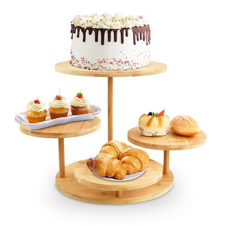 Mapille Présentoir à Cupcakes en Bois à 4 Niveaux