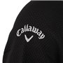 Callaway Golf Mens Hex Textured Sustainable Thermal Fleece Pull - Caviar - M