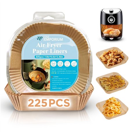 ONE Emporium Doublures pour Friteuse à Air – Feuilles de Cuisson Réutilisables et Antiadhésives