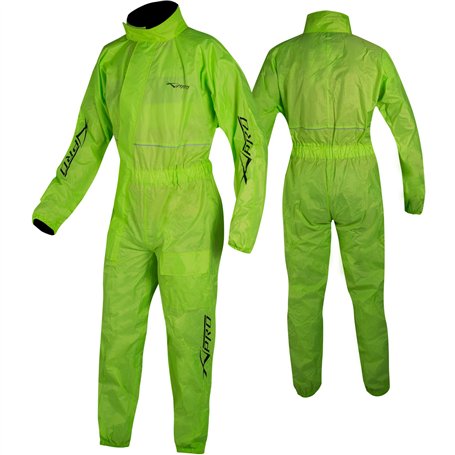 A-pro Combinaison Antipluie Moto Motard Fluo 1 Pc. Impermeable Coupe Vent Fluo S