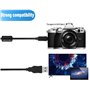 De haute qualité – Câble USB – Câble USB pour appareils photo numérique Olympus CB-USB5/CB-USB6 – Modèle compatible avec Olympus