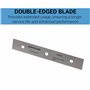 GLASS POLISH Grattoir 150mm Pack de 25 Lames en Acier Inoxydable à Double Tranchant, Lames Remplaçables Ultra-Aiguisées de 0,20m