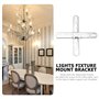 LABRIMP 4 Pièces Lustre Plafonnier Montage Fer Raccords Barre Transversale Plaque Murale Pièces Montage Lumières Suspension pour