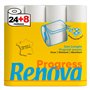 Renova Papier Toilette Progress 2 plis blanc 24+8