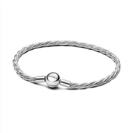 PANDORA 593757C00 Bracelet pour femme en argent avec chaîne serpent torsadée