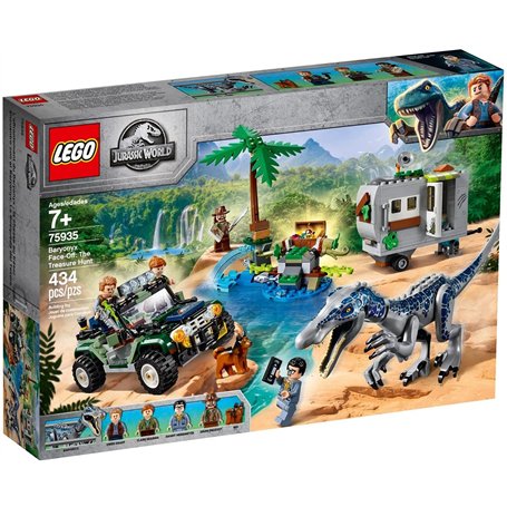 LEGO 75935 Jurassic World L’affrontement du Baryonyx : la Chasse au trésor avec Jouet Buggy Hors Route