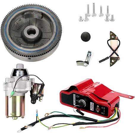 Carkio Kit de démarrage électrique pour moteur Flywheel Switch Compatible avec GX240 8HP GX270 9HP Moteur Démarreur Flywheel Key