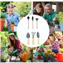 HFYMXNB 6pcs Outils de Jardin,Ensemble idéal pour Le lit de Fleurs et Le Balcon Comprenant la truelle de Fleurs，Mini Jardinage O