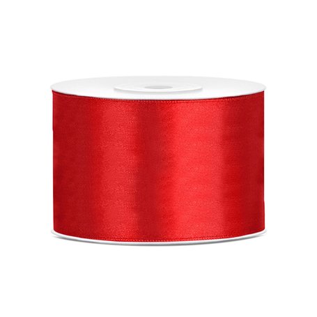 Ruban satin rouge 5 cm x 25 m