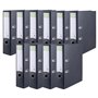 DONAU PREMIUM MAXI FSC Classeur de Bureau / A4/ 80mm - 8 cm/Noir / 10 pièces/Lot de 10 Classeurs à Levier/Classeurs avec certifi