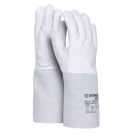 DONAU SAFETY Gants de soudeur en cuir pleine fleur de chèvre pour soudage TIG - Taille 10-1 paire - Doux et confortables - Gants