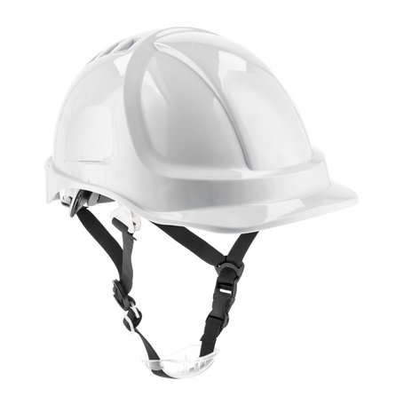 Högert Technik Casque de Protection PLONER Blanc uni | Casque de Protection pour Ouvrier du bâtiment | en 397 | réglable avec Un