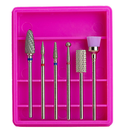 GASHIO® Lot de 6 embouts de ponceuse à ongles professionnels pour ongles en gel