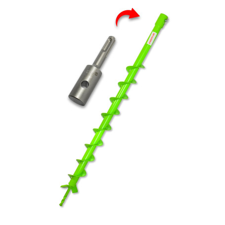 WERHE Tarière pour machine de forage avec adaptateur SDS Plus ⌀50 mm