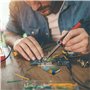 Retoo Testeur de transistor numérique Résistance Capacité Diode Triode Capacité Résistance ESR Mètre MOS PNP NPN LCR Multimètre