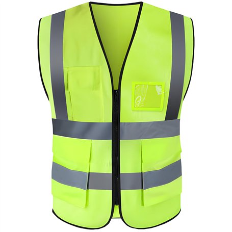 Retoo Gilet de sécurité réfléchissant pour voiture - Gilet de sécurité jaune - Gilet de sécurité pour adulte