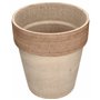 KOTARBAU® Pot de fleurs en terre cuite - Diamètre : 28 cm - Résistant au gel - Bord nervuré - Café
