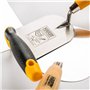 HARDY Truelle de Plâtrier avec Manche bi-matière Série * 28 * - Pour Maçonnerie Plâtre Colle - Construction Rénovation Restaurat