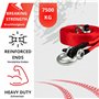 INTAKO Sangle de Remorquage 5M (7,5 Tonnes) avec Manilles - Norme en 1492-1 - Corde de Remorquage pour Voiture - Sangle de Tract