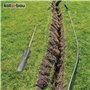 KOTARBAU® Bêche de drainage avec manche en bois, lame en acier étroite, support du manche 38 mm, bêche de jardin 510 x 115 mm
