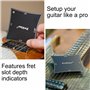 FRTLZR Lot de 2 jauges de rayon pour guitare - Jauge de profondeur pour fente de frette - Outil de configuration professionnelle
