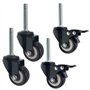 FWZJ Lot de 4 roulettes pivotantes de 5