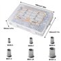 220PCS Écrous Aveugles Ecrou Rivet Ecrous à Riveter Acier Inoxydable Insert ​Fileté Écrou à Sertir Tête Plat M3 M4 M5 M6 M8 M10,