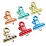 Lot de 12 pinces multicolores en métal de 38 mm, pinces à papier, argent, tableau en liège et décoration murale pour la maison e