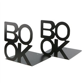 Serre-livres inscription Book - En métal - Motif lettres - Simple - Organisateur de livres pour bureau