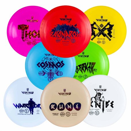 Viking Discs Ground Disc Golf Set - 8 Disques de Frisbee pour Toutes Les Distances