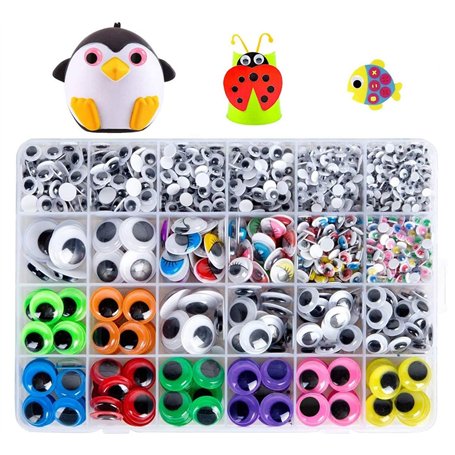 Geluode 1700 pièces Plastique Yeux Mobiles