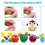 Geluode 1700 pièces Plastique Yeux Mobiles, Autocollant Wiggle Eyes pour DIY Craft Scrapbooking Accessories Doll Making Toys Yeu