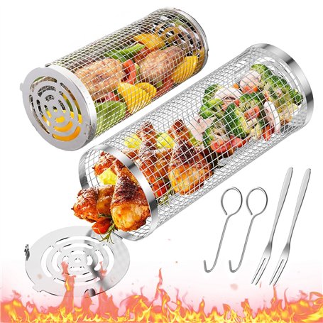 2 Pièces Panier de Cuisson pour Barbecue