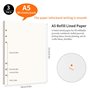 240 Feuilles A5 Recharge Papier,Papiers de Recharges A5 en Pointillés 6 Trous Vierge Feuillets Mobiles pour Agenda Filofax Bulle