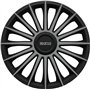 SPARCO Jeu de 4 enjoliveurs 14" Pouces Treviso enjoliveurs de Roue de Voiture SPC1493BKGR Noir Gris