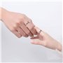 GFYWZ Bague Couple en Argent S925, Bague D'Ouverture Simple Et Lisse Pour Homme Et Femme, Bague à la Mode Pour la Saint-Valentin